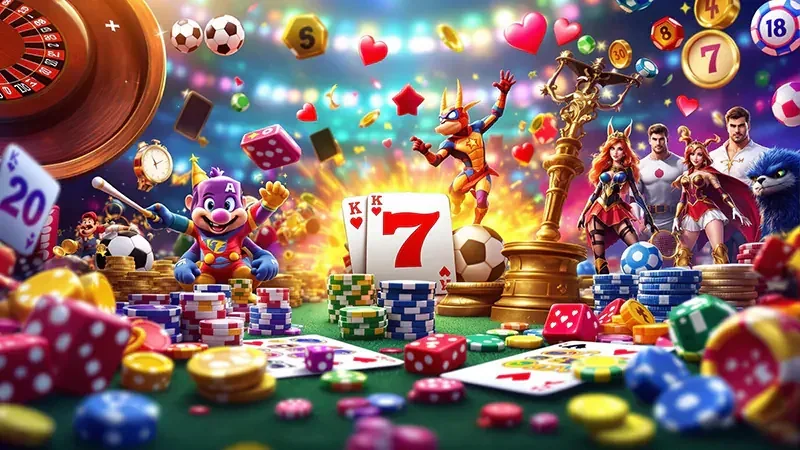 Reel slot digital dengan simbol permainan